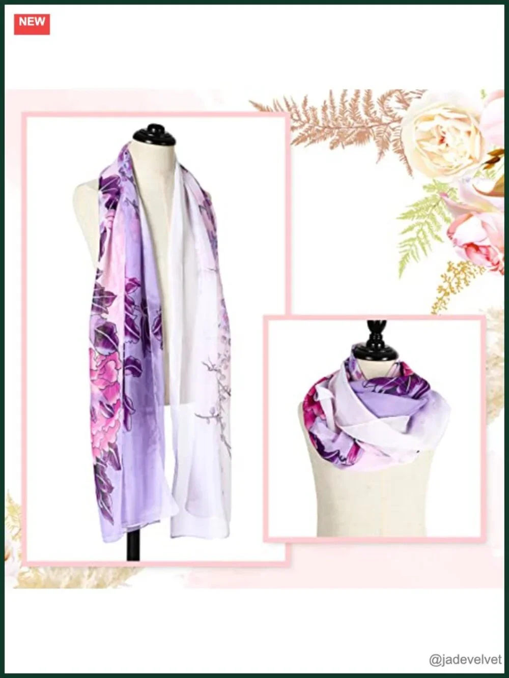 12 Pack Floral Print Fashion Scarves for Women Lightweight Georgette Shawl